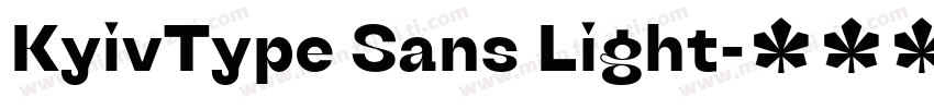 KyivType Sans Light字体转换